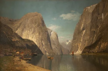 Sur le Sogne Fjord, près de Gudangen, 1876